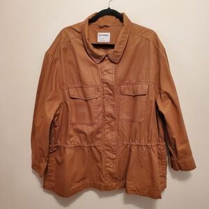 Womens Scout Utility Falconry Jacket XXL Brown Cinched Waist Field Barn Chore